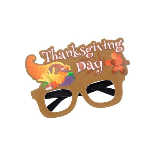 alloneslife Happy Thanksgiving Day Gläsern Party Brille Türkei Für Festivalfeierlichkeiten Happy Thanksgiving Day Türkei Party Supply Für Familienversammlung von alloneslife