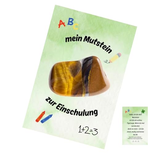 alloneslife Tigers Eye Stone 2025 Zurück Zu Schulen Andenken Mit Klebstoff Unterstützung Für Kreatives Lernen Und Gedenkgeschenk Tigers Eye Stone Back to Schools Geschenk von alloneslife