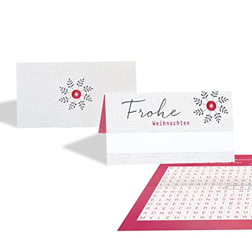 15 Tischkarten Set Platzkarten WEIHNACHTEN ZWEIGE mit Stern mit Spiel innenseitig, Weihnachtsfeier Namenskarte Firmenfeier Weihnachten 15 Tischkarten Set Platzkarten WEIHNACHTEN ZWEIGE mit Stern mit Spiel innenseitig, Weihnachtsfeier Namenskarte Firmenfeier Weihnachten von almira Design
