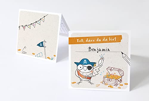 5 Tischkarten Set Platzkarten GEBURTSTAG PIRAT EULE mit SPIEL innenseitig, Tischkärtchen zum beschriften, Geburtstag, Namenskarten, Familienfest 5 Tischkarten Set Platzkarten GEBURTSTAG PIRAT EULE mit SPIEL innenseitig, Tischkärtchen zum beschriften, Geburtstag, Namenskarten, Familienfest von almira Design