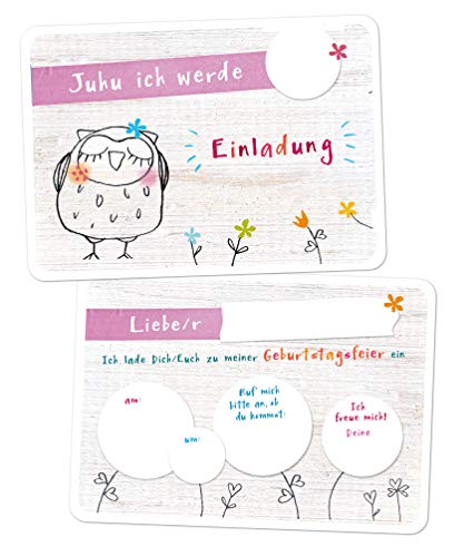 almira Design 10x Einladungskarten Kindergeburtstag EULE LOTTI rosa, Einladungen, Geburtstagsparty, Geburtstag, Kinder, Eule, Mädchen almira Design 10x Einladungskarten Kindergeburtstag EULE LOTTI rosa, Einladungen, Geburtstagsparty, Geburtstag, Kinder, Eule, Mädchen von almira Design