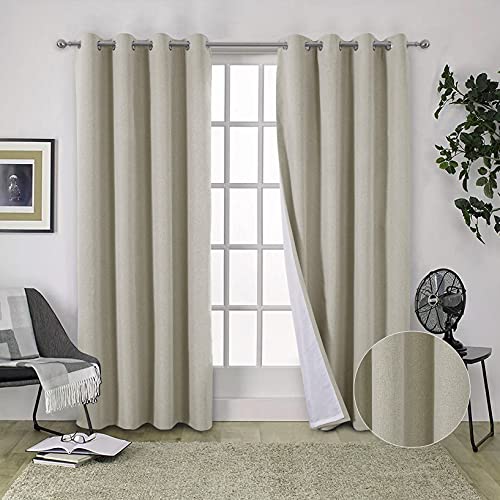 always4u 100% Blickdichte Gardinen mit Ösen aus Leinen Vorhang Elegant für Wohnzimmer Kinderzimmer, Beige 245x140cm 2 Set always4u 100% Blickdichte Gardinen mit Ösen aus Leinen Vorhang Elegant für Wohnzimmer Kinderzimmer, Beige 245x140cm 2 Set von always4u