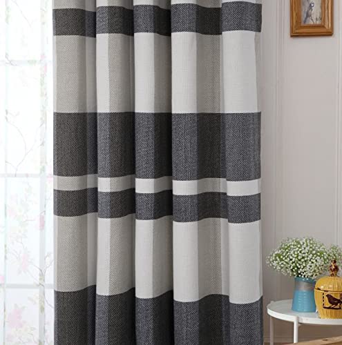 always4u Verdunkelungsvorhang, schalldämmend, Thermofutter, Tartan Vorhänge für Wohnzimmer, Schlafzimmer, Büffelkaros, modern und künstlerisch, Dunkelgrau, 137 x 160 cm, 2 Stück always4u Verdunkelungsvorhang, schalldämmend, Thermofutter, Tartan Vorhänge für Wohnzimmer, Schlafzimmer, Büffelkaros, modern und künstlerisch, Dunkelgrau, 137 x 160 cm, 2 Stück von always4u