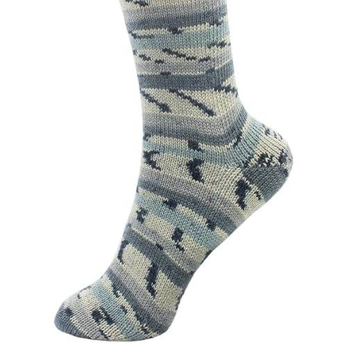 Sockenwolle Dolomiti 100 g, 4- fadig, 75% Schurwolle 25% Polyamid (083 Waterfall) von alzetta