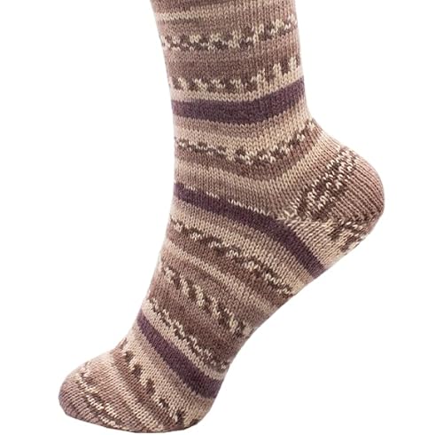 Sockenwolle Dolomiti 100 g, 4- fadig, 75% Schurwolle 25% Polyamid (084 Tundia) von alzetta