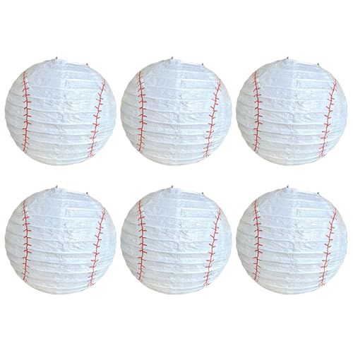 6 Stück Fußball Baseball Sport Papierlampe hängende Dekoration für Sport Motto Geburtstagsparty und Tischdekoration 6 Stück Fußball Baseball Sport Papierlampe hängende Dekoration für Sport Motto Geburtstagsparty und Tischdekoration von amangul