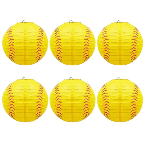 6 Stück Fußball Baseball Sport Papierlampe hängende Dekoration für Sport Motto Geburtstagsparty und Tischdekoration 6 Stück Fußball Baseball Sport Papierlampe hängende Dekoration für Sport Motto Geburtstagsparty und Tischdekoration von amangul