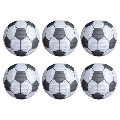 6 Stück Fußball Baseball Sport Papierlampe hängende Dekoration für Sport Motto Geburtstagsparty und Tischdekoration 6 Stück Fußball Baseball Sport Papierlampe hängende Dekoration für Sport Motto Geburtstagsparty und Tischdekoration von amangul