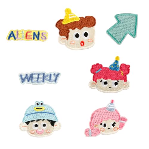 9 PCs Kleine Mädchen Reparaturflecken Eisen Auf Gestickten Flecken Cartoon Junge Auf Dekorative Applikationen Für Kleidung Nähen 9 PCs Kleine Mädchen Reparaturflecken Eisen Auf Gestickten Flecken Cartoon Junge Auf Dekorative Applikationen Für Kleidung Nähen von amangul