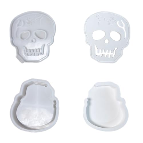Geisterhafte Totenkopf-Silikonformen für die Herstellung von Seife, einfaches Entformen, Halloween-Thema, Totenkopf-Form für Urlaubsbasteln Geisterhafte Totenkopf-Silikonformen für die Herstellung von Seife, einfaches Entformen, Halloween-Thema, Totenkopf-Form für Urlaubsbasteln von amangul