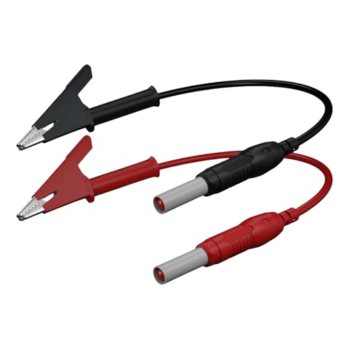 Messleitungskabel mit Bananensteckern zum Klemmen, 4 mm, einziehbares elektrisches Testwerkzeug für elektrisches Multimeter, 2 Stück Messleitungskabel mit Bananensteckern zum Klemmen, 4 mm, einziehbares elektrisches Testwerkzeug für elektrisches Multimeter, 2 Stück von amangul