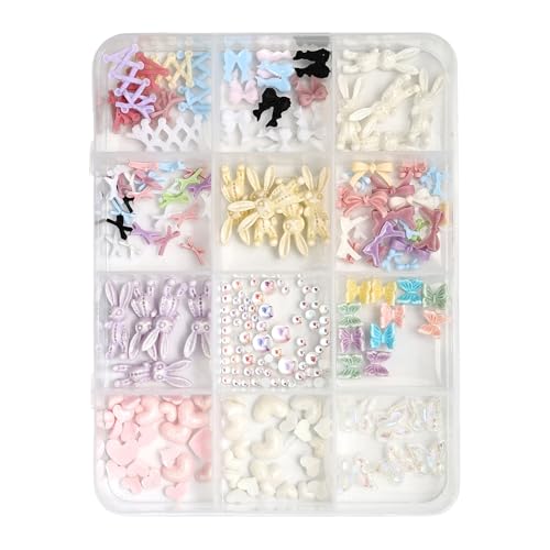 Nägel Charms Set Bows Schmetterling Herz Nägel Art Charms Bunte Nägel Kunstversorgungen Harznägel Strasssteine für Frauen Bögen Herz Nagel Charms Nägel Charms Set Bows Schmetterling Herz Nägel Art Charms Bunte Nägel Kunstversorgungen Harznägel Strasssteine für Frauen Bögen Herz Nagel Charms von amangul