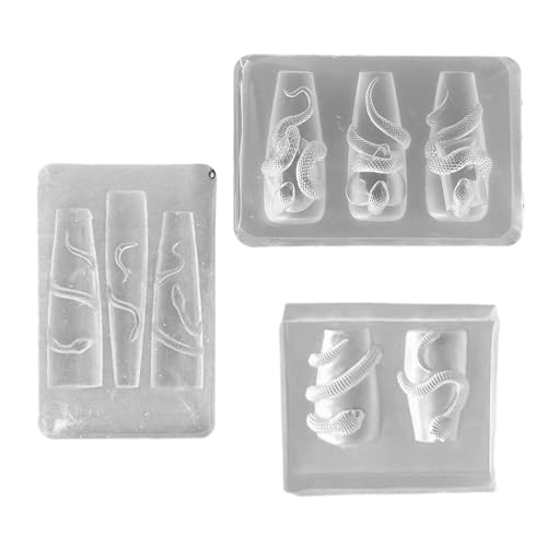 Set Von 3 Schlangendesign Silikonnägel Formen Wiederverwendbares Handwerkswerkzeug Für Künstlerische Nägel Kunst Und Schmuck Die Wiederverwendbare Schlangen Nagelform Machen Set Von 3 Schlangendesign Silikonnägel Formen Wiederverwendbares Handwerkswerkzeug Für Künstlerische Nägel Kunst Und Schmuck Die Wiederverwendbare Schlangen Nagelform Machen von amangul