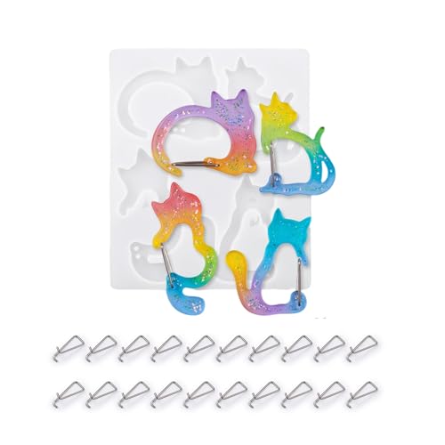 Silikonformen in Katzenform, für Schmuck, Anhänger, Ohrringe, Formen für einzigartige Halskette und Ohrringe, Epoxidharz, Bastelbedarf Silikonformen in Katzenform, für Schmuck, Anhänger, Ohrringe, Formen für einzigartige Halskette und Ohrringe, Epoxidharz, Bastelbedarf von amangul