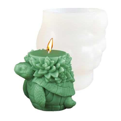 amangul 3D-Formen für Schildkröten, Kerzen, Gießformen, Schildkröten, zylindrische Silikonformen, Epoxidharz, Ornament, Pflaster, Formen (4) von amangul