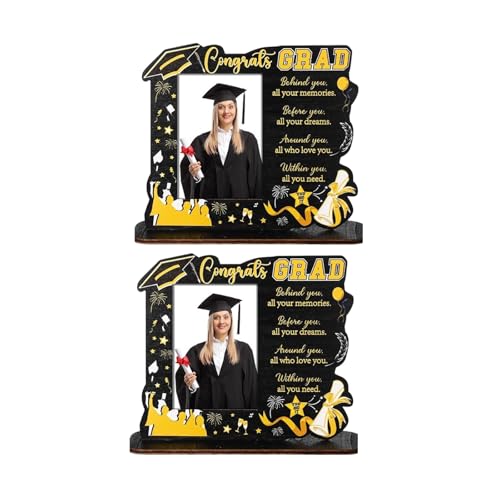 amangul Bilderrahmen aus Holz mit inspirierendem Zitat für Graduierten-Erinnerung, Heimbüro, Schreibtischdekoration (schwarz) von amangul