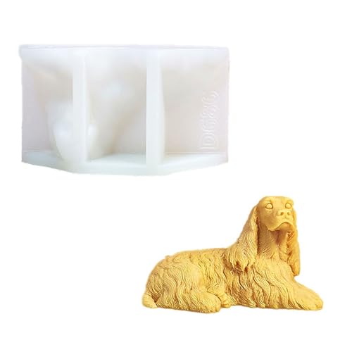 amangul Einfach zu verwendende Silikon-Tierform für Kerzenherstellung, 3D-Hundeform, Ornament, Geschenk für Bastel-Enthusiasten von amangul