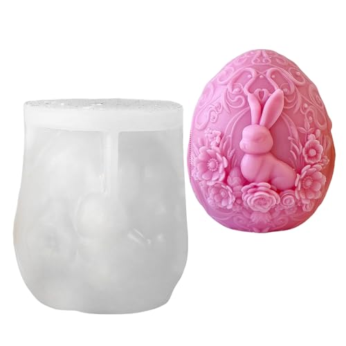 amangul Flexible Oster-Hasen-Eier-Silikonform für Duftkerzen und für Heimdekoration und Geschenke von amangul