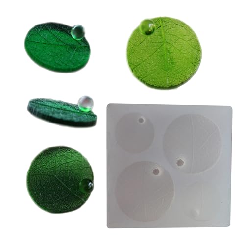 amangul Flexible Silikonform zum Basteln von Wassertropfen- und Blattformen aus Harz, mit klaren Details für Bastler (weiß) von amangul