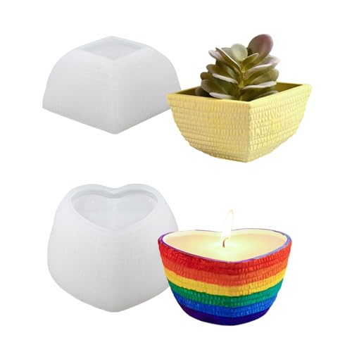 amangul Harzform-Set für Rosenblüten, Glasbecher und Kerzenständer, Silikon-Bastelformen für Epoxid-Seifenherstellung (Anzug) von amangul
