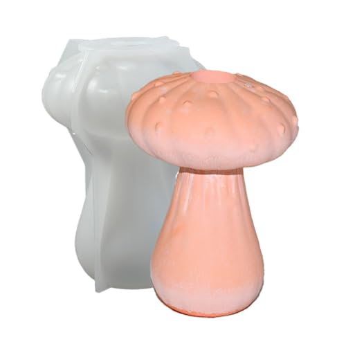 amangul Mehrzweck-Silikon-Pilz-Kerzenhalter-Form-Set, tragbar, für Harz, Gips, Bastelbedarf, verschiedene Größen (M) von amangul