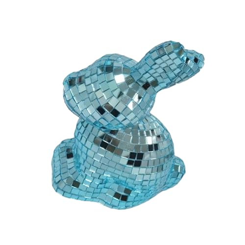 amangul Reflektierende Hasen-Skulptur aus Glas, Osterdekoration, reflektierendes Tierornament für Party, Tischdekoration, Seeblau amangul Reflektierende Hasen-Skulptur aus Glas, Osterdekoration, reflektierendes Tierornament für Party, Tischdekoration, Seeblau von amangul