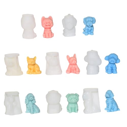 amangul Set mit 8 Silikonformen für multifunktionale Hunde, Ornamente, Formen für Handarbeit und Heimdekoration amangul Set mit 8 Silikonformen für multifunktionale Hunde, Ornamente, Formen für Handarbeit und Heimdekoration von amangul