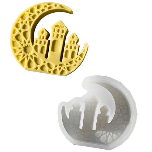 amangul Silikonform aus Kunstharz, Bastelform, Eid-Serie, Epoxidharz, Mondform zum Basteln von Anhängern und Schmuck (5206) von amangul