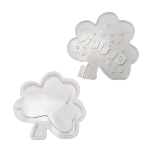amangul Silikonform für hohle Kleeblatt-Form, Dekoration, Kerzenhalter, Nachtlicht, Form für Bastler, Schmuck-Werkzeug (Glück mit Bas) von amangul