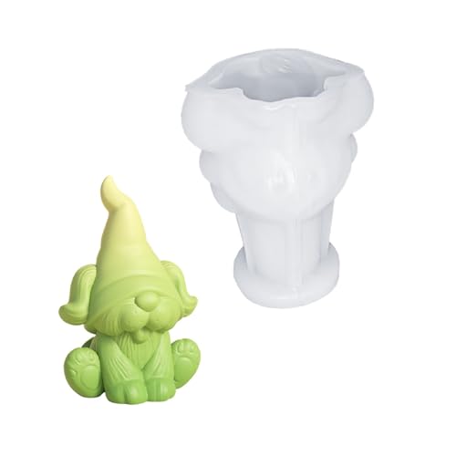 amangul Silikonform mit Herzen, Sternen, Zwergen, Dsiplay Ornament-Formen zum Basteln, Harz, Gips und Duftkerzen, Heimdekoration (Welpe) von amangul