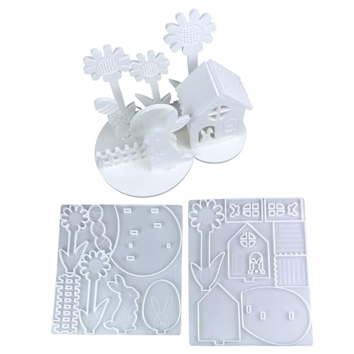 amangul Silikonform mit Sonnenblumen, Kaninchen, zum Basteln, schöne Heimdekoration, tragbar, für Enthusiasten und Projekte amangul Silikonform mit Sonnenblumen, Kaninchen, zum Basteln, schöne Heimdekoration, tragbar, für Enthusiasten und Projekte von amangul