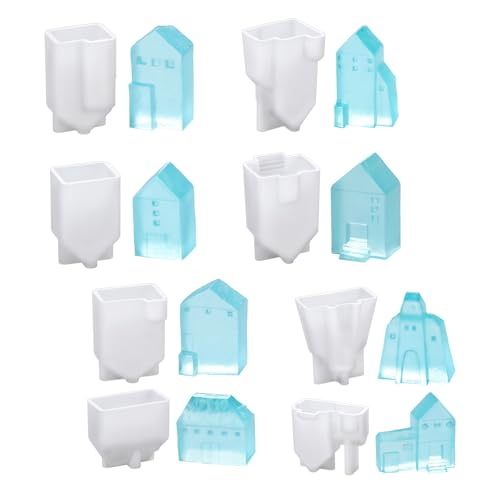 amangul Silikonformen-Set für zarte Miniatur-Hauseinrichtung, 8 Stück amangul Silikonformen-Set für zarte Miniatur-Hauseinrichtung, 8 Stück von amangul