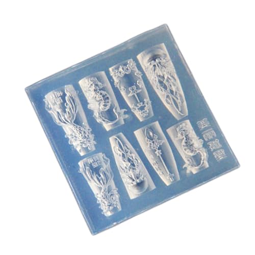 amangul Silikonformen-Set mit Meeresmotiv und Wal- und Muschel-Design für Maniküre, modische Nägel, Kunstdesigns, Formen (2) von amangul