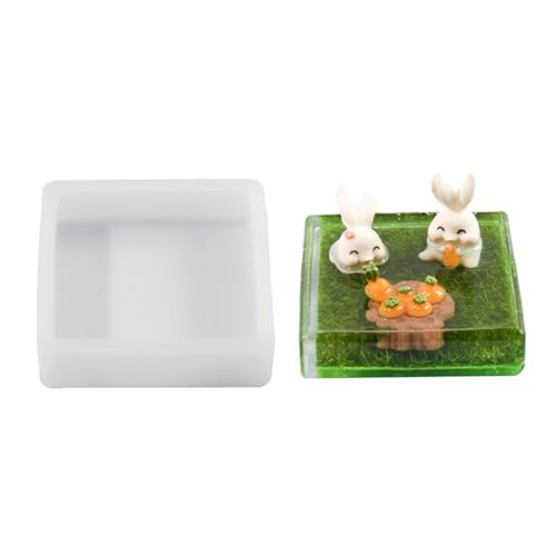 amangul Silikonharz-Formen für Schmuck, Seife, getrocknete Blumen, Ornamente, Exploy-Gießformen, handgefertigt (8 x 8 cm, 8 Stück) von amangul