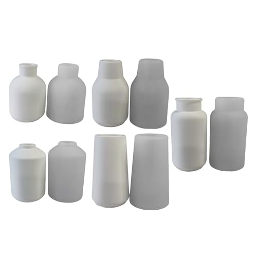 amangul Stabile Silikon-Vasenformen-Set, Zubehör für Harz, Gips, Bastelbedarf, Blumentöpfe, zur Herstellung von Blumentöpfen, Heimdekoration (Set A) von amangul