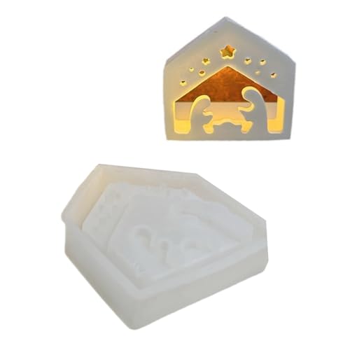 amangul Weihnachts-Silikonform, Urlaubsdekoration, flexible Silikonform, geeignet zum Basteln von detaillierten Kerzenhaltern von amangul