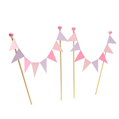 amazing buntings, Kuchendekoration, Wimpelgirlanden-Tortenaufleger für Kuchen und Torten, Vollständig Zusammengebaut, Flieder, Rosa, 2er-Set amazing buntings, Kuchendekoration, Wimpelgirlanden-Tortenaufleger für Kuchen und Torten, Vollständig Zusammengebaut, Flieder, Rosa, 2er-Set von amazing buntings