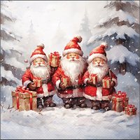 Serviette "Santa Triplets" von ambiente