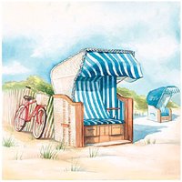 Serviette "Strandtag" - 20 Stück von Blau