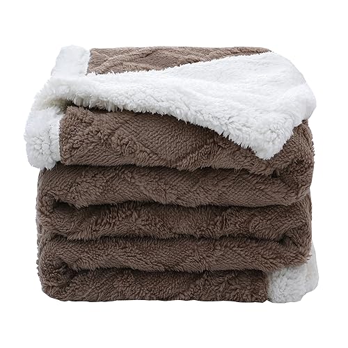 Sherpa-Fleece-Überwurfdecke, flauschig, flauschig, weich, warm, dick, solide Decken für Erwachsene, Kinder, Babys, 100 x 150 cm große Plüschdecke aus doppeltem Samtstoff für Schlafsofa und Couch Sherpa-Fleece-Überwurfdecke, flauschig, flauschig, weich, warm, dick, solide Decken für Erwachsene, Kinder, Babys, 100 x 150 cm große Plüschdecke aus doppeltem Samtstoff für Schlafsofa und Couch von amo nenes