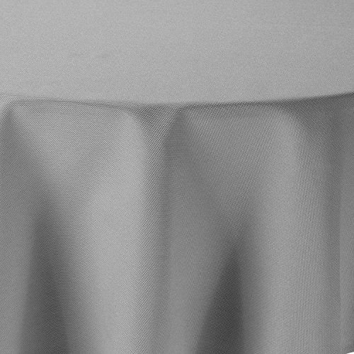 Tischdecke Leinen Optik Rund 180 cm Hellgrau HGrau von amp-artshop