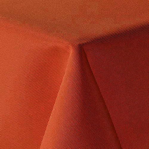 amp-artshop Tischdecke Leinen Optik Eckig 160x320 cm Orange - Farbe, Form & Größe wählbar mit Lotus Effekt - (E160x320Orange) von amp-artshop