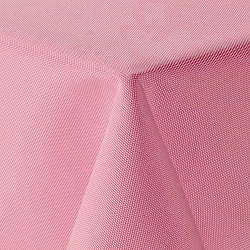 amp-artshop Tischdecke Leinen Optik Eckig 160x360 cm Rosa Hell Pink - Farbe, Form & Größe wählbar mit Lotus Effekt - (E160x360Rosa) von amp-artshop