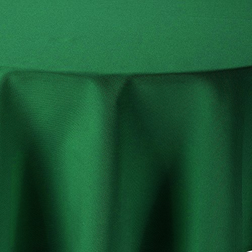 amp-artshop Tischdecke Leinen Optik Rund 140 cm Dunkelgrün Grün - Farbe , Form & Größe wählbar mit Lotus Effekt - (R140DGrün) von amp-artshop