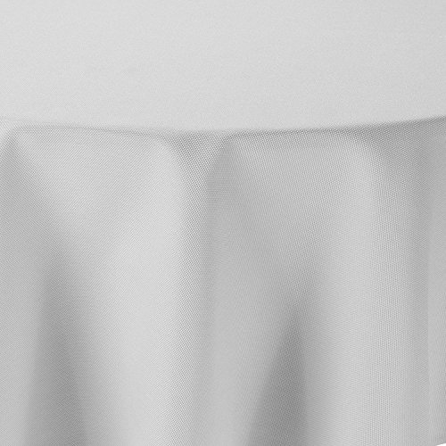 amp-artshop Tischdecke Leinen Optik Rund 220 cm Weiss - Farbe, Form & Größe wählbar mit Lotus Effekt - (R220Weiss) von amp-artshop