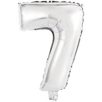 amscan® Folienballon Mini, Zahl 7 silber, 1 St. von amscan®