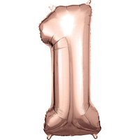 amscan® Folienballon Zahl 1 rosé, 1 St. von amscan®
