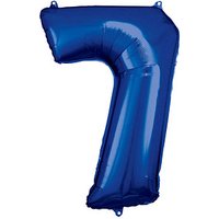 amscan® Folienballon Zahl 7 blau, 1 St. von amscan®