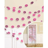 amscan® Hängegirlanden Glitzer pink 6 St. von amscan®