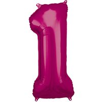 amscan® Folienballon Zahl 1 pink, 1 St. von amscan®